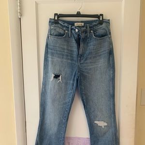 Madewll Rigid denim Demi boot crop size 28